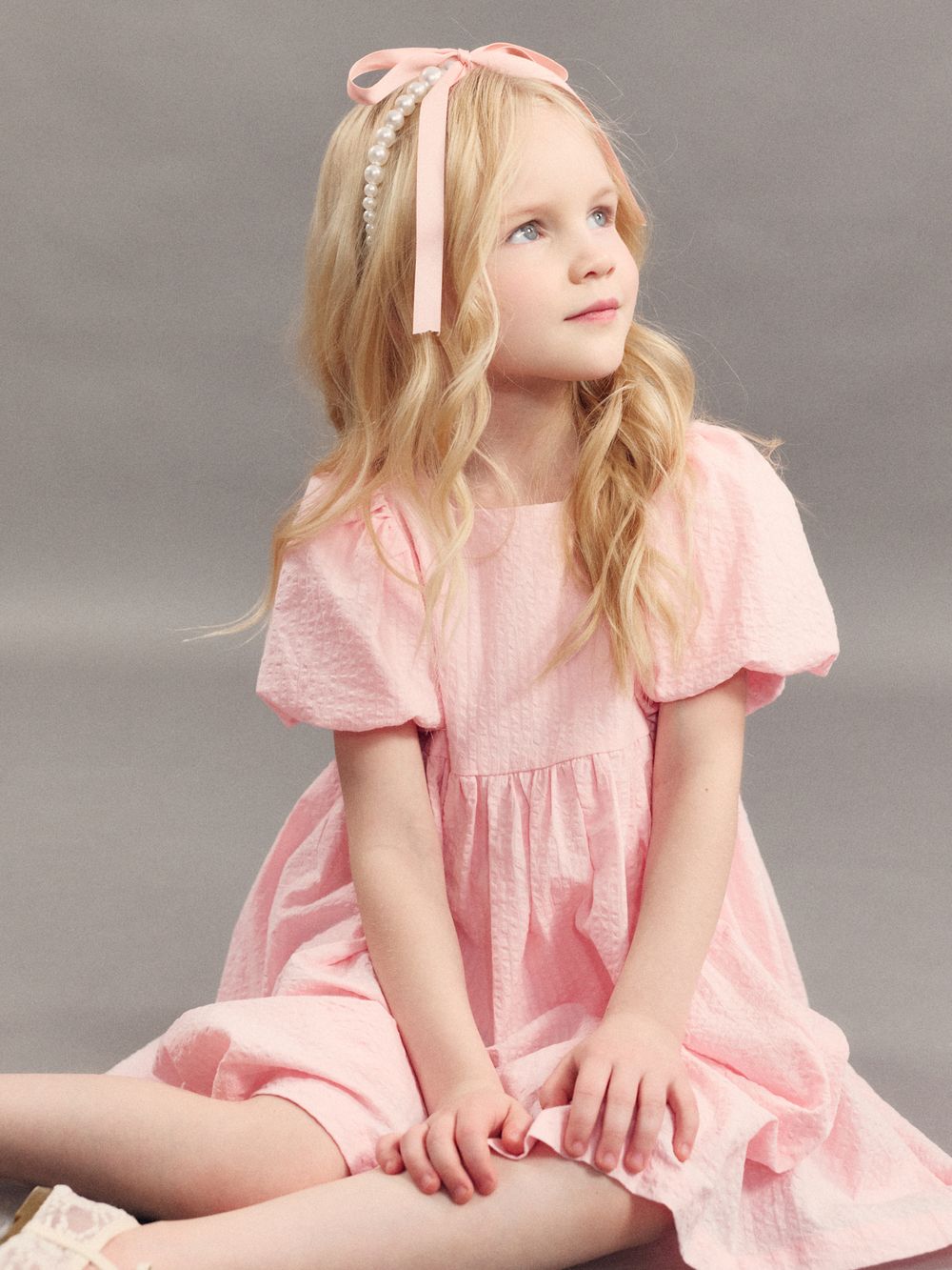 Платье хлопковое "Розовая дымка"