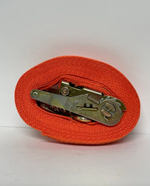 1Т-6М / Ремень стяжной для крепления груза, стяжка, 1 тонна, длина 6 метра, с крючками, оранжевый, TG (1 шт. / комплект)