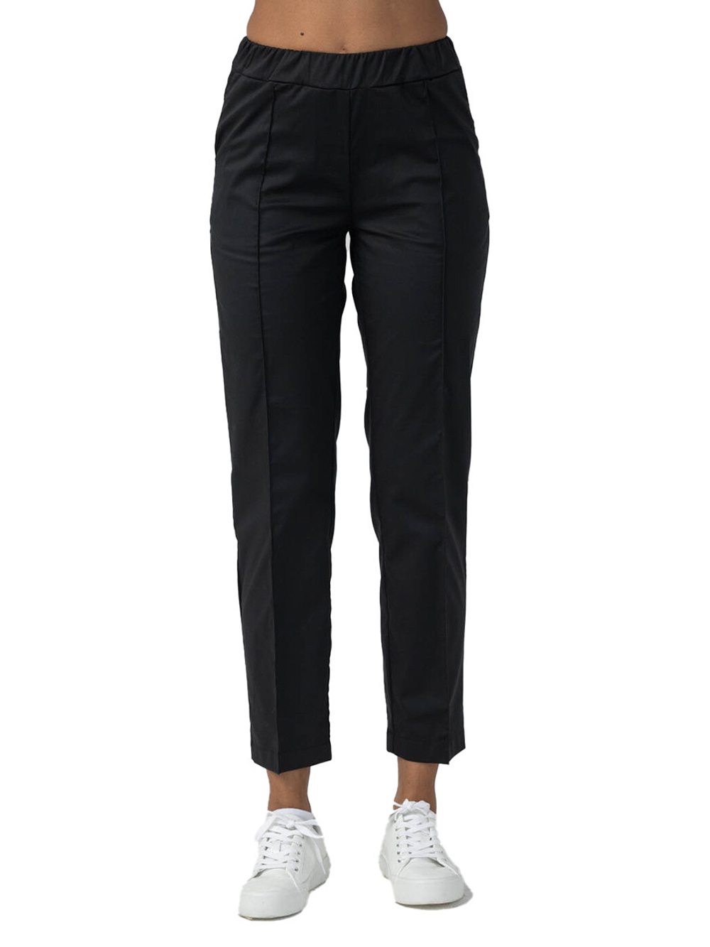 Брюки медицинские женские Dr. Nice ШОВ укороченные, на резинке, черный, 48
