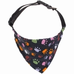 Ошейник с банданой для кошек и собак мелких пород «Стильный БРО», принт лапки, рL, 24,5*16см (лейбл)