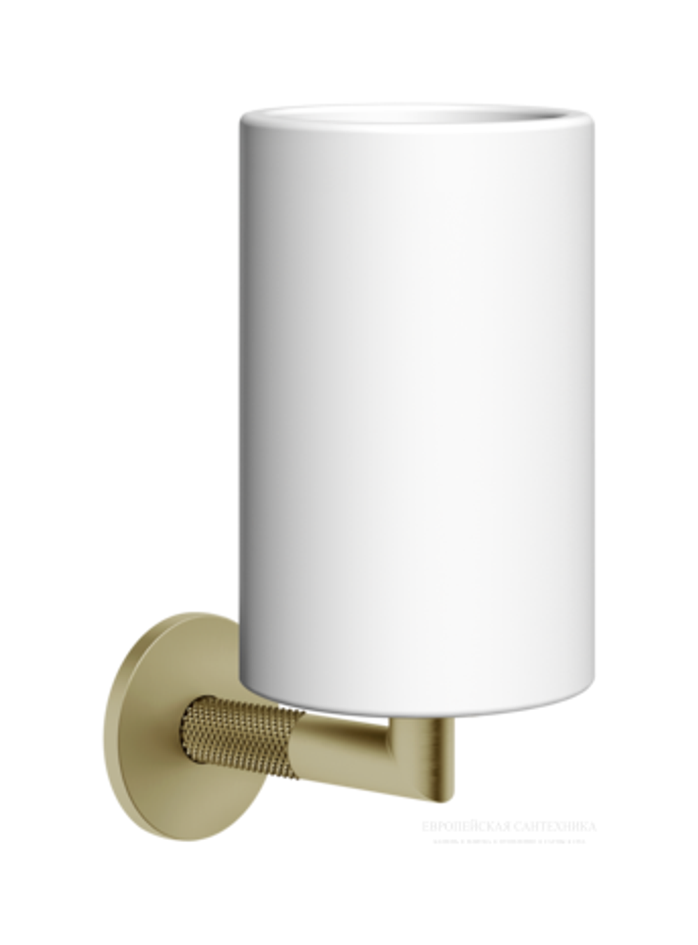 Стакан Gessi Anello настенный, цвет White/Brass Brushed PVD