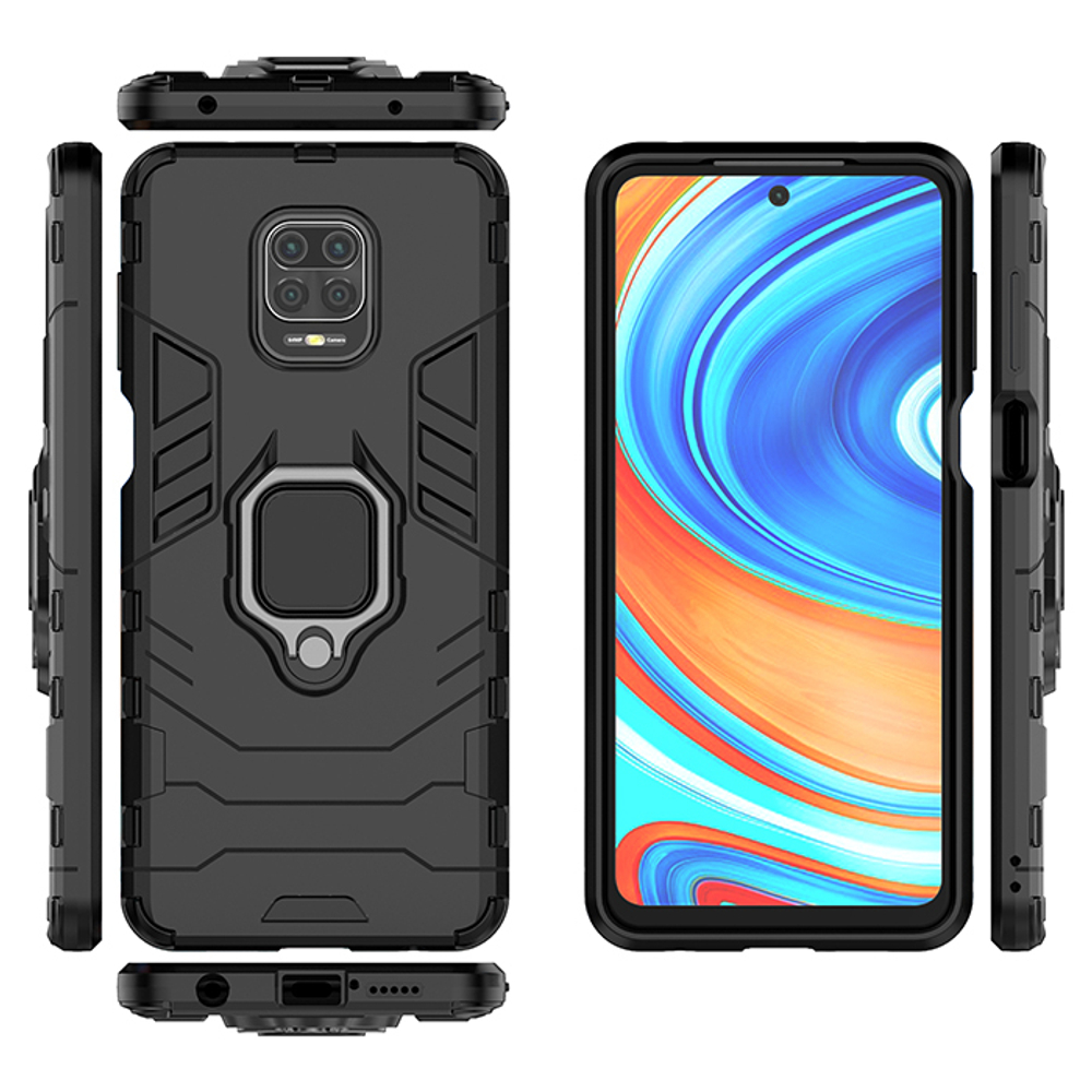 Противоударный чехол с кольцом Panther Case для Xiaomi Redmi Note 9 Pro / 9 Pro Max / Note 9S