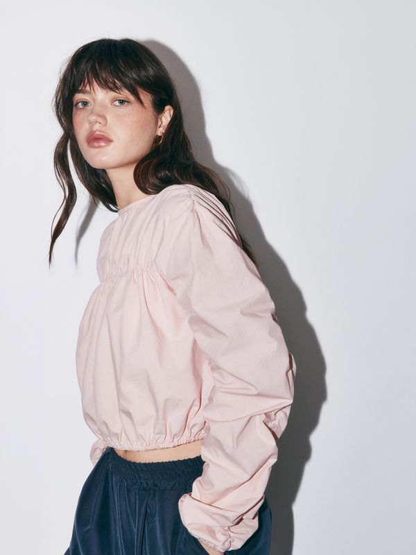 Рубашка с драпировкой 