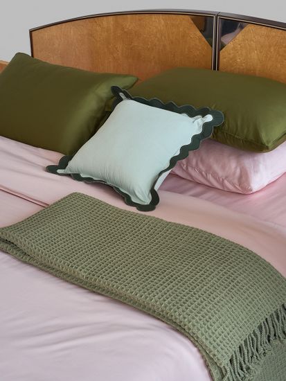 Комплект постельного белья из премиального сатина цвета пыльной розы из коллекции essential, 200х220 см