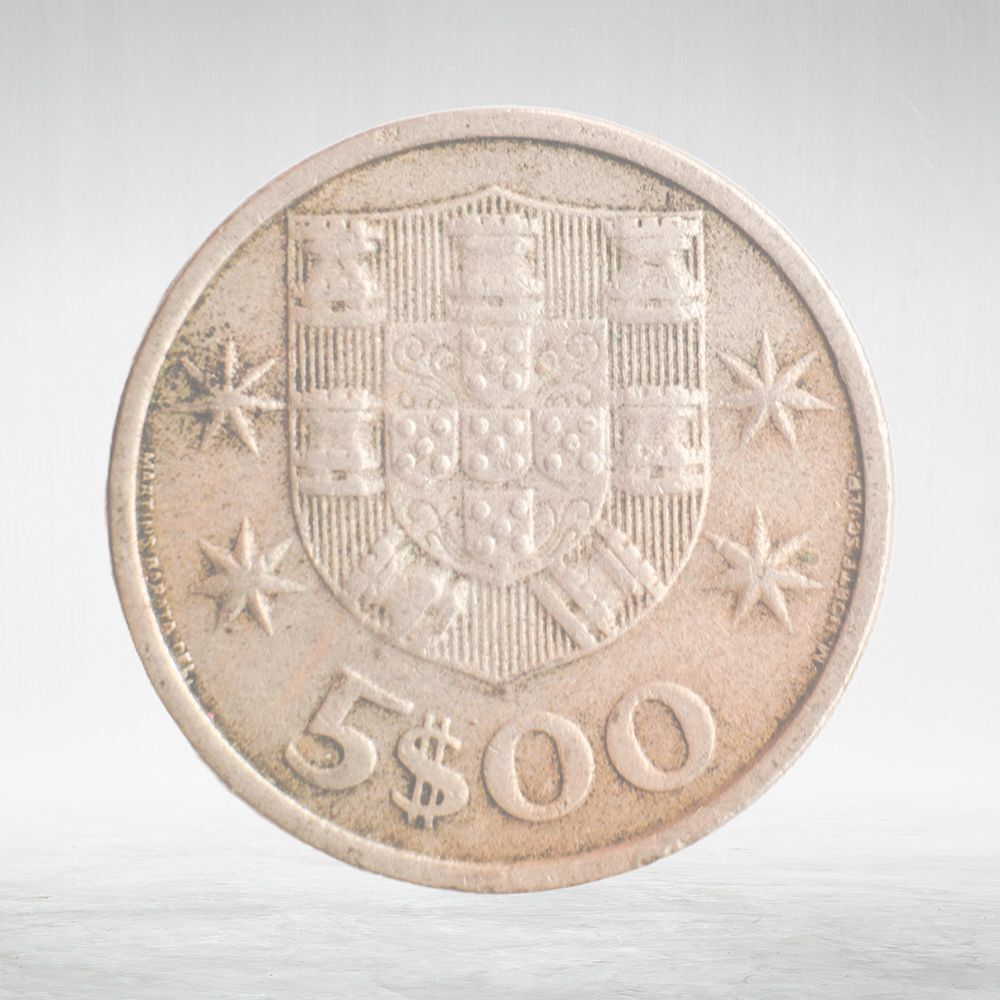 Portugal, 5 Escudos, 1965, VF