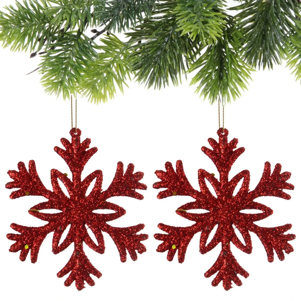 Подвеска «Снежное волшебство» 10 см (набор 2 шт), красный