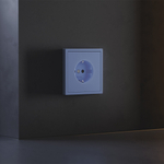 Накладка для розетки с заземлением и защитными шторками, S70 (деним)