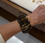 Браслет Акриловые на резинках коричневый