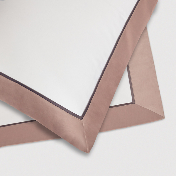 Постельное белье 2 спальное евро макси Сlaire&Caroll Frame белое/капучино