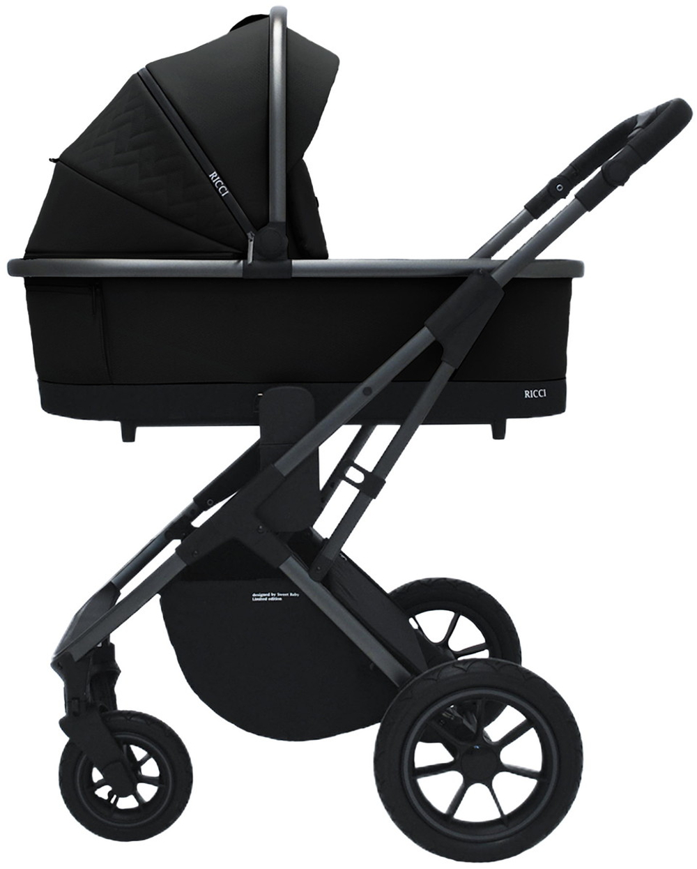 Коляска 3 в 1 Sweet Baby Ricci Air + автокресло Premier Black Black (Air)