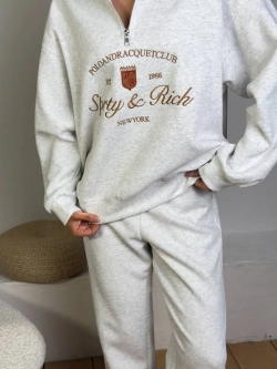 Женский спортивный костюм oversize, трикотаж без начеса
