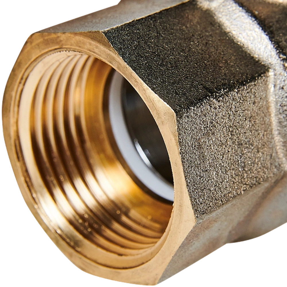 Кран шаровой полнопроходной STOUT - 1" (ВР/ВР, PN40, Tmax 150°C, ручка-бабочка черная)