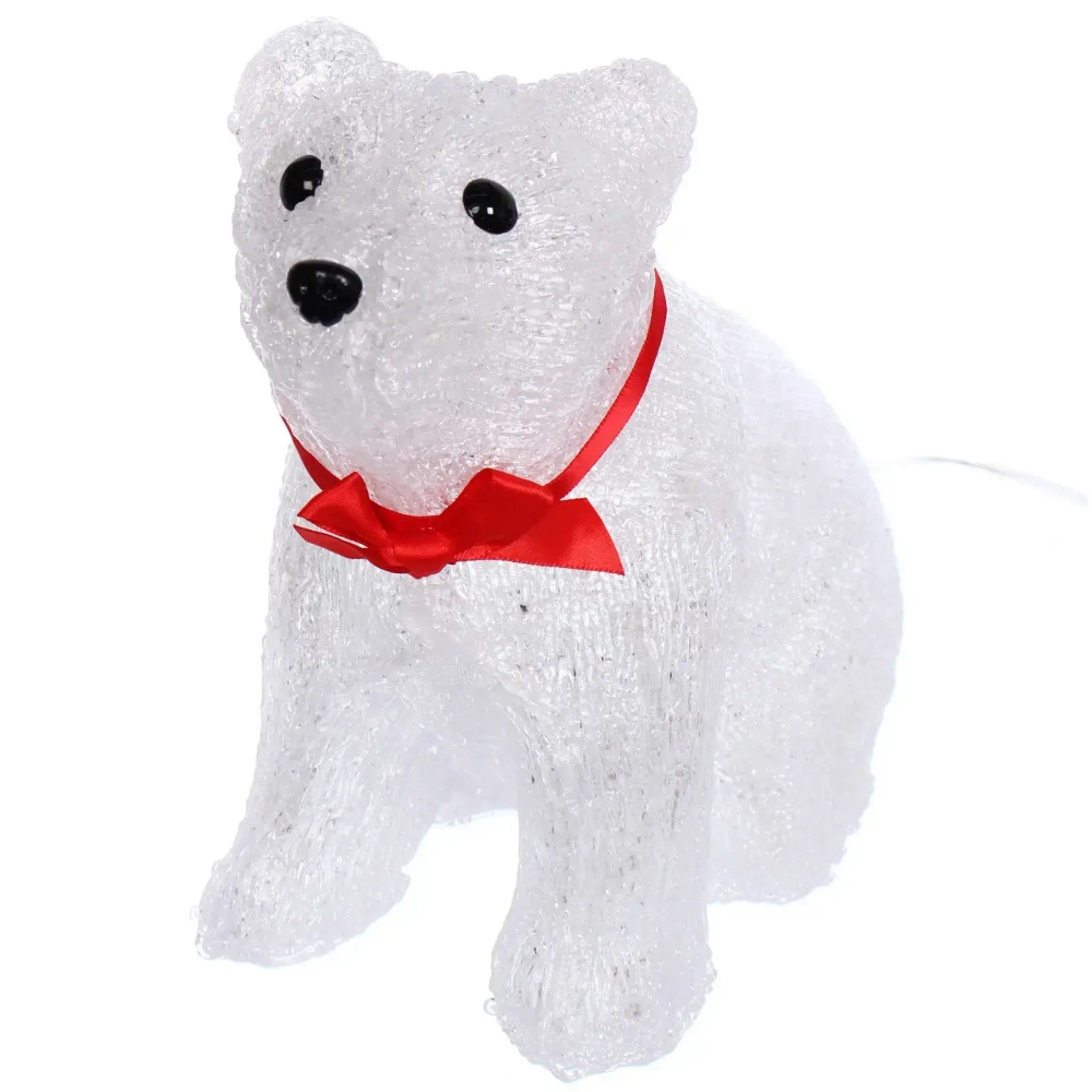 Фигура светодиодная «Северный мишутка» 25*13*22 см, 30 ламп LED, авторежим, 220V, Белый