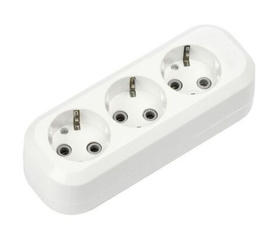 Удлинитель сетевой ПВС 3х1 3 розетки 2м 16А земля, корпус АБС-пластик SBE-16-3-02-Z Smartbuy