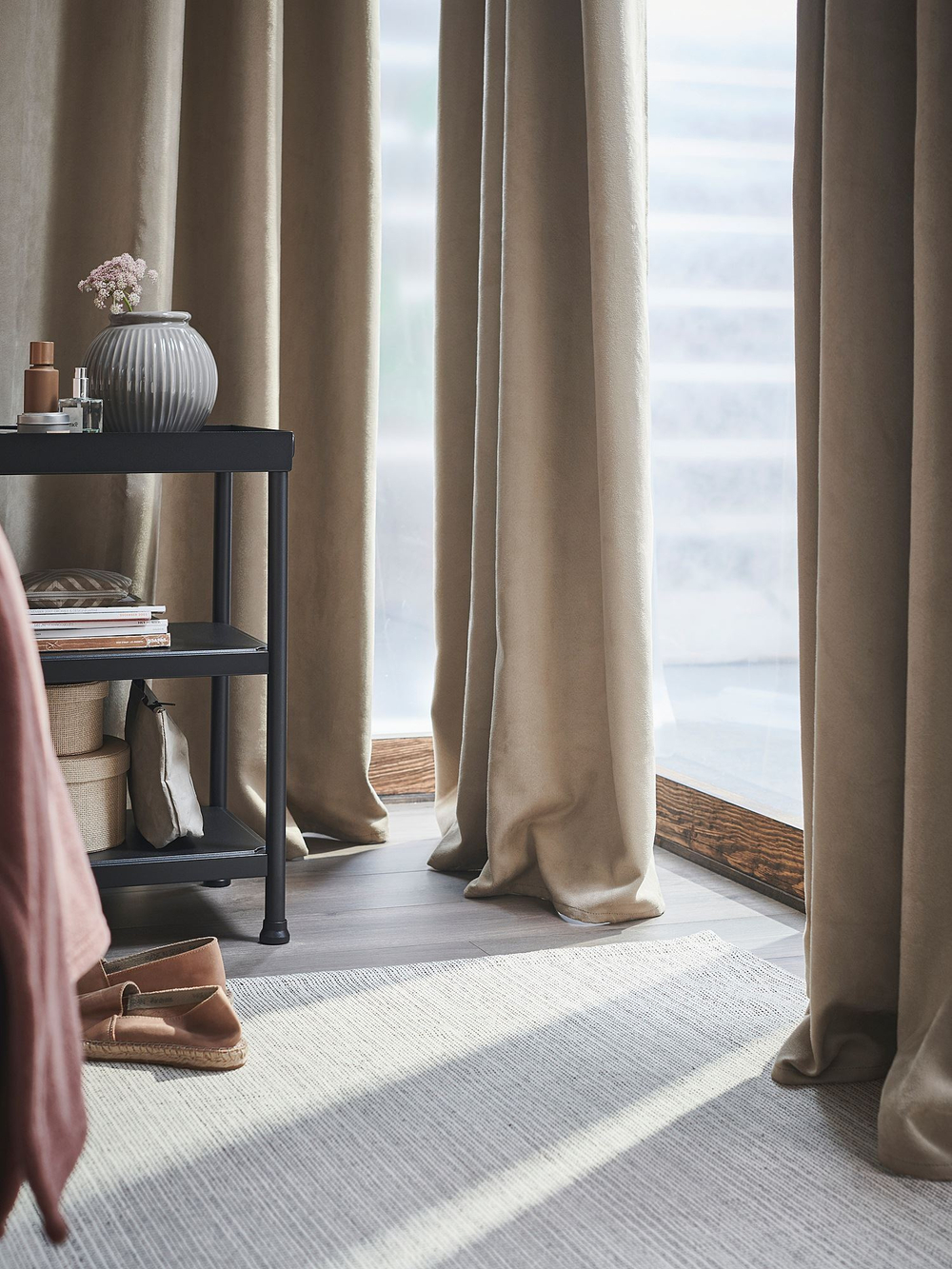 Комплект штор IKEA BIRTNA (БИРТНА), Бежевый, 145x250 см, 2 шт