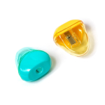 Точилка пластиковая Alingar, 1 отверстие, фигурная, с контейнером, цвет ассорти, пластиковая банка