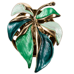 Брошь Shadore Лист резной XZ0863.16 G/G