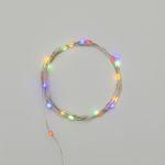 Гирлянда светодиодная Роса с крупными каплями 2м, 20LED, МУЛЬТИКОЛОР, IP20, тонкий батарейный блок,