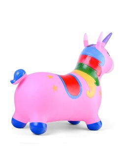 Прыгун Звездная Лошадка со звуком (розовый цвет)