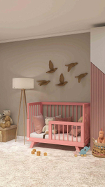 Кроватка детская Lillaland Lilla Aria с маятником Antique Pink