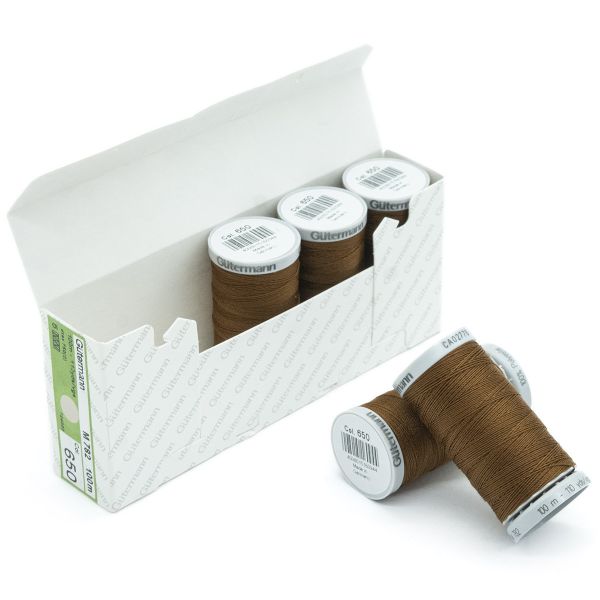 Нитки суперкрепкие Gutermann Extra Strong M782 №40 (100 метров), 5 кат. | 650 золотисто-каштановый
