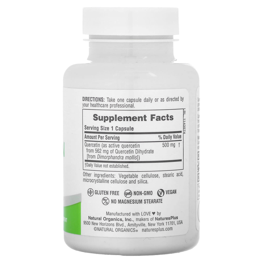 NaturesPlus, Pro Quercetin 500, 60 капсул (500 мг на капсулу)