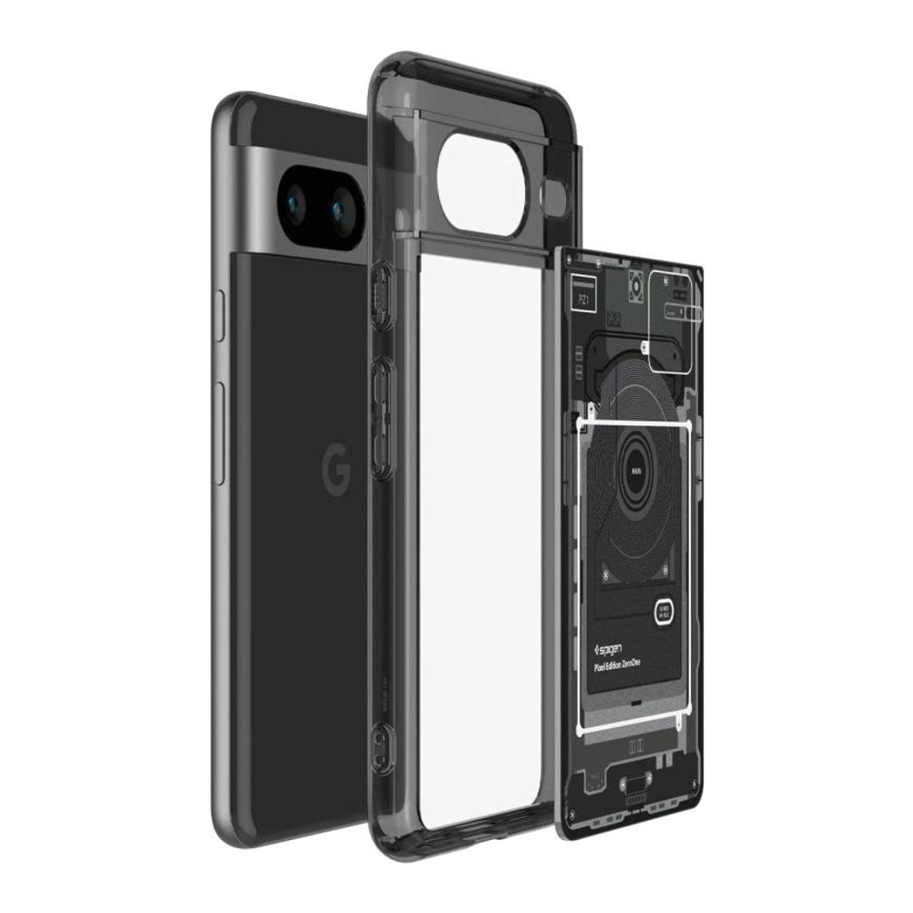 Пластиковый чехол Spigen Ultra Hybrid Zero One для Google Pixel 8 Тонкий гибридный поликарбонатный чехол с повышенным уровнем защиты при падении. Made for Google