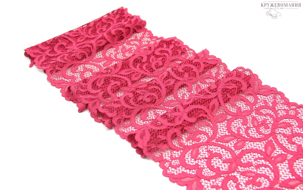 Эластичное кружево, ОПТ, 19 см, ягодный оттенок (Арт.: ЕК-2167), м