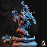 Grand Alliance Order Daughters of Khaine Dark Elves Melusai Полузмея-воительница  миниатюра для dnd, днд, pathfinder, фентези, Настольная игра, НРИ, Варгейм, РПГ