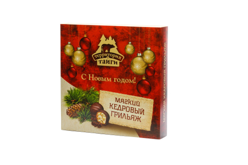 Мягкий Кедровый грильяж с Новым годом / коробка / 120 гр / ТМ Территория Тайги