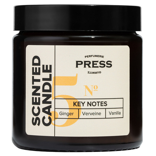 Ароматизированная свеча №5 с нотами имбиря, ванили и вербены 100 мл PRESS PGPRA502