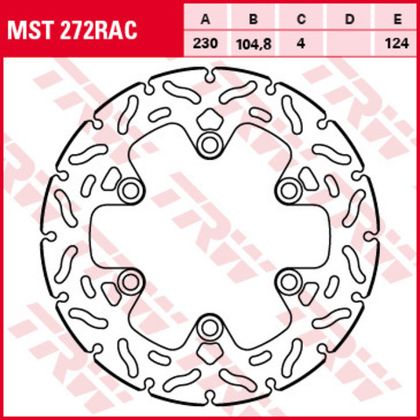 Диск тормозной TRW MST272RAC