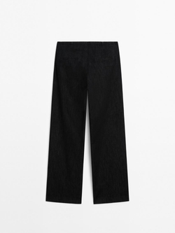 Massimo Dutti Джинсы комфортного прямого кроя со средней посадкой, темно-серый