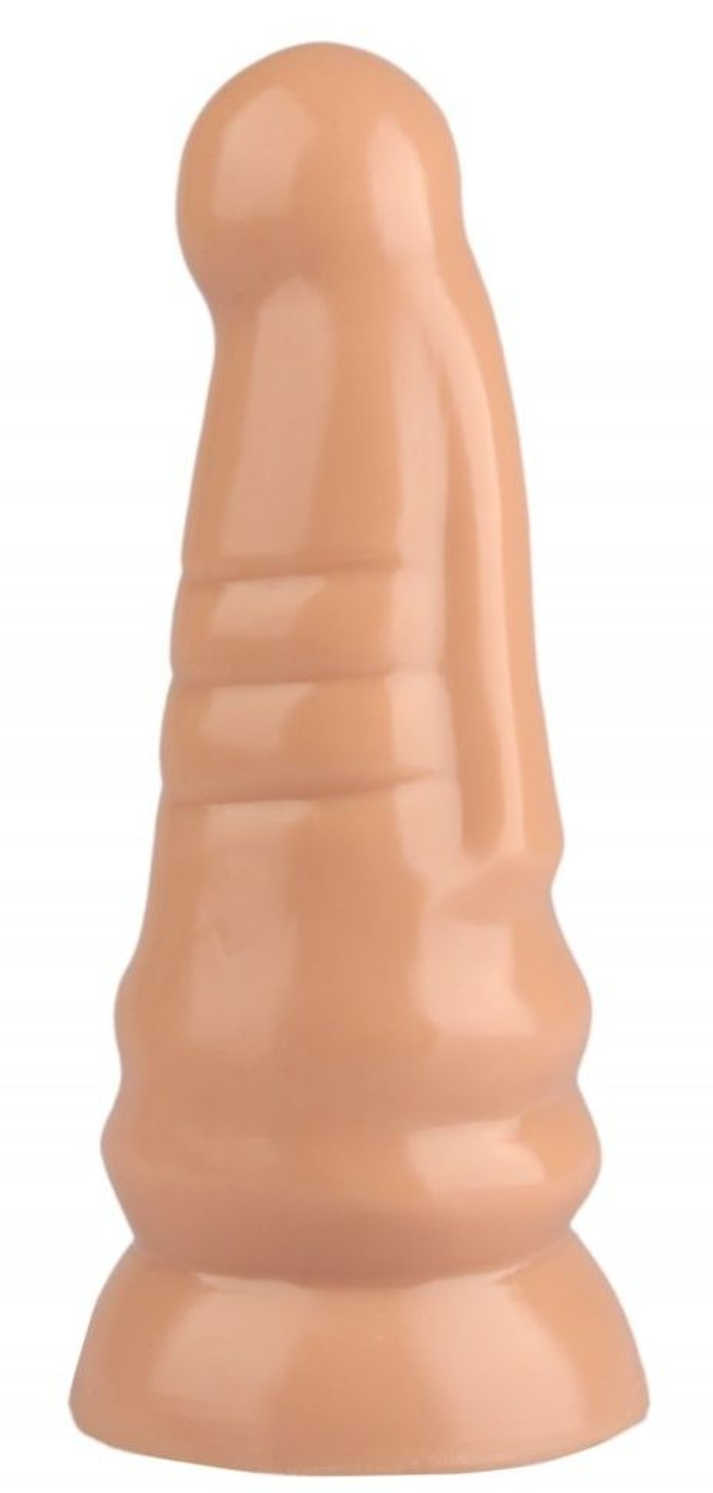 Телесная анальная втулка с круглой головкой - 20 см. (Цвет: телесный)