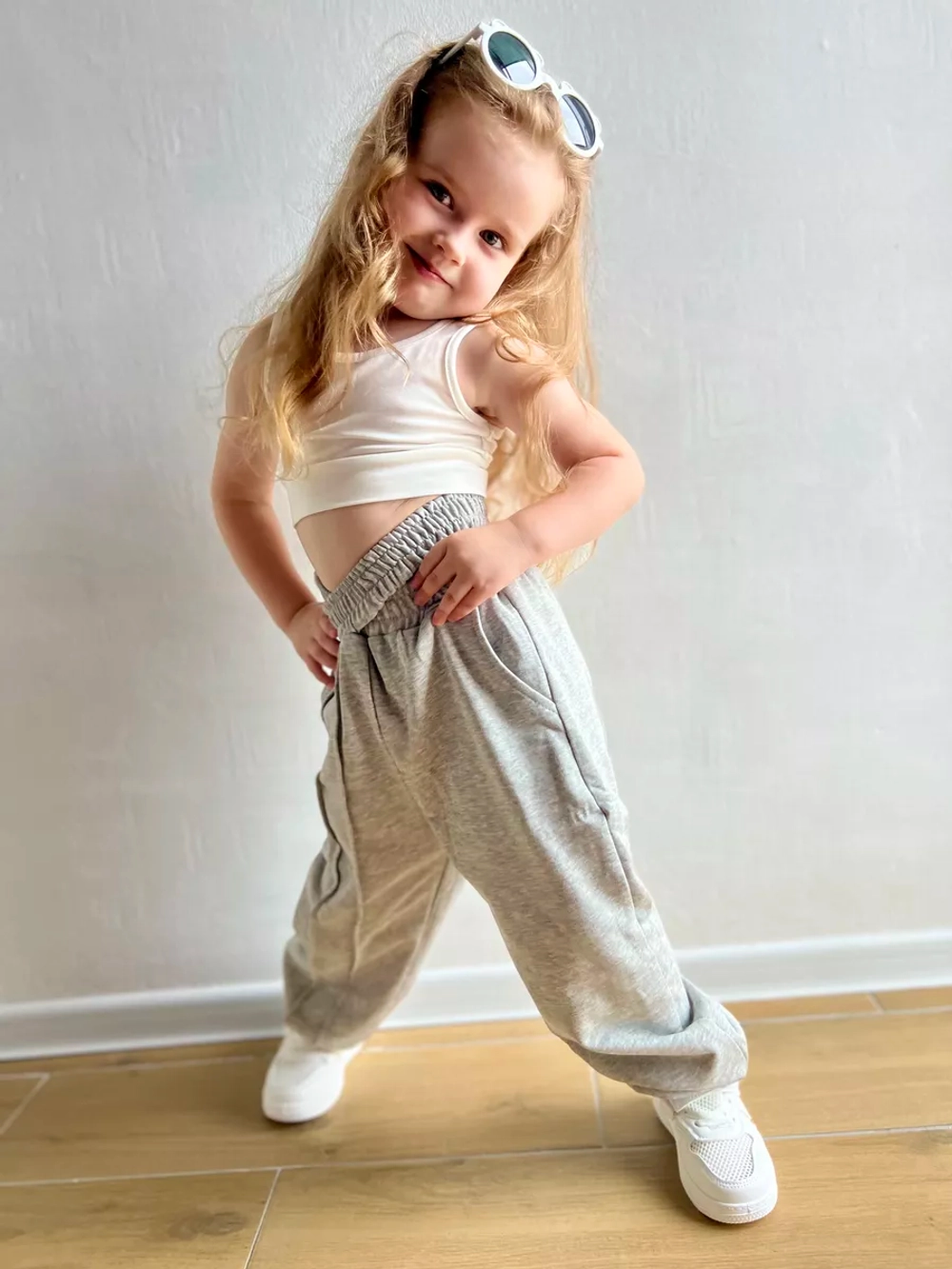 Брюки спортивные с двойной талией