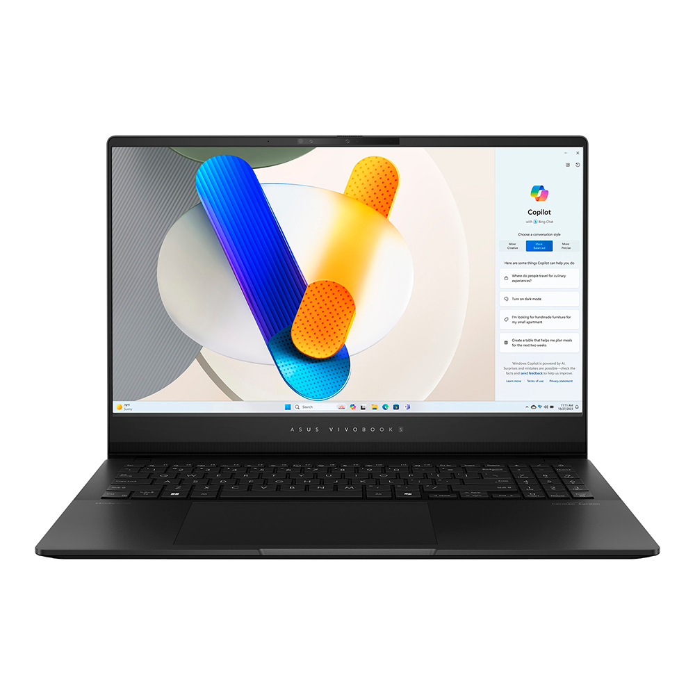Ноутбук ASUS Vivobook S 15 OLED S5506MA-MA066W, 15.6" (2880x1620) OLED/Intel Core Ultra 5 125H/16 ГБ LPDDR5X/1024 ГБ SSD/Intel Arc Graphics/Windows 11 Home, Черный (90NB14E1-M004X0)