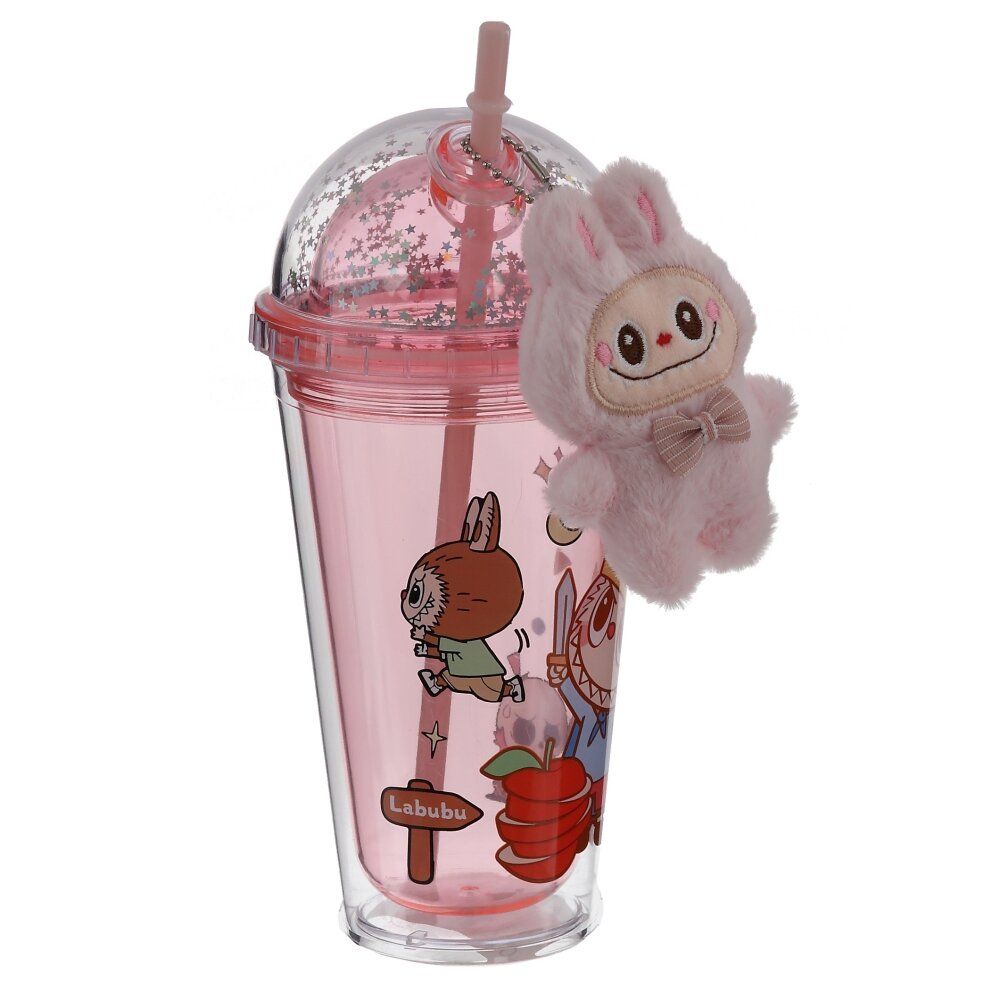 GAEM Стакан с крышкой и трубочкой, 460 мл, L10 W10 H21 см