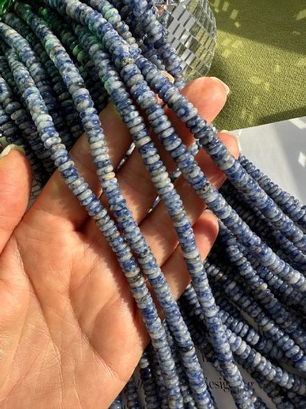 Нить бусин из содалита 6мм, рондель