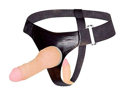 Страпон Erowoman‑Eroman EE-10065 с вагинальной пробкой, 16,5 см