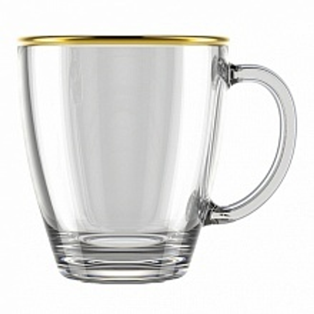Кружка для чая 350мл арт 2025-З4 Золотая кайма (16) 110541