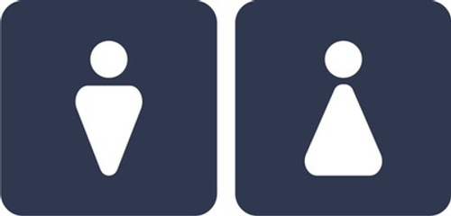 Наклейка "На двери туалета"