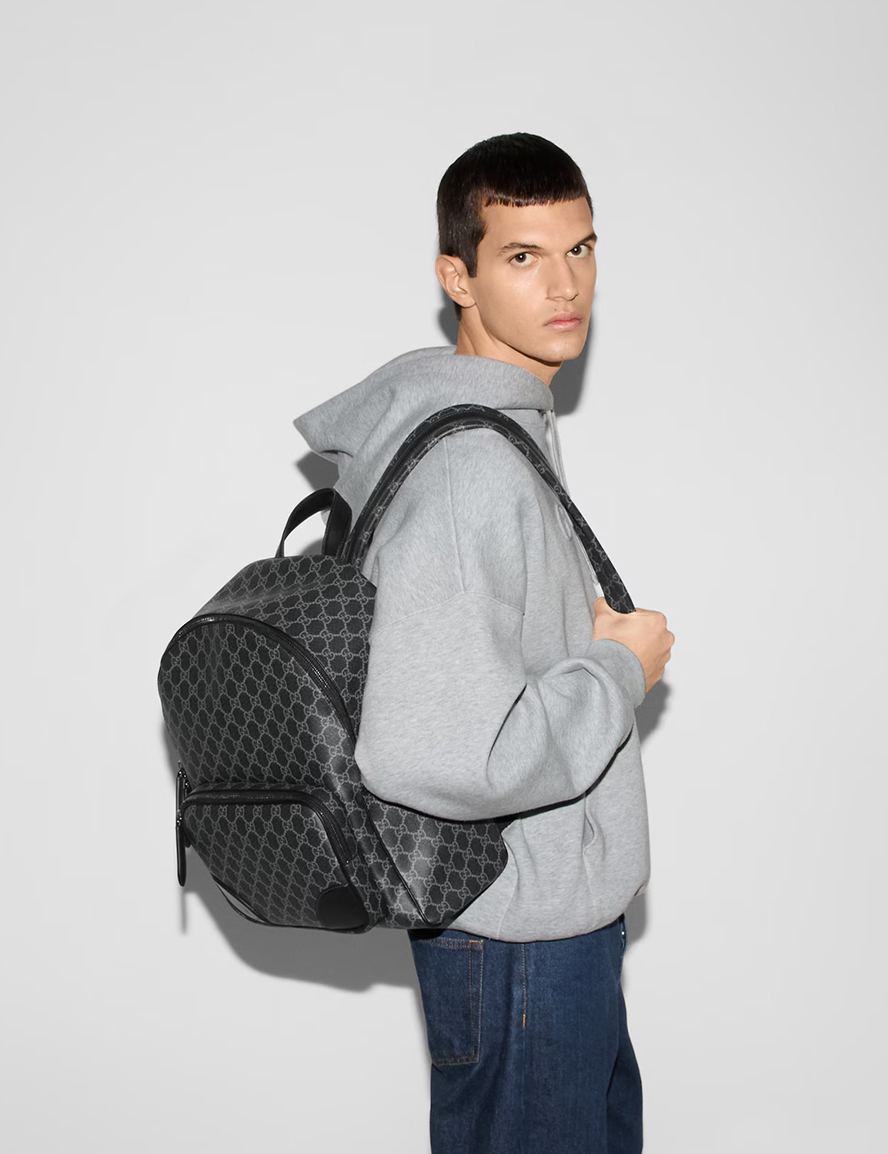 Рюкзак Gucci GG Emblem Medium "Black"