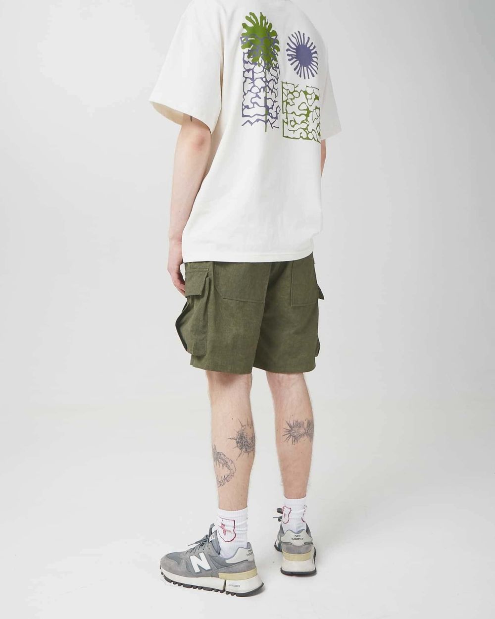 Купить Шорты Меч SS24 Cargo Dyed Crocodile Green темно-зеленые Шорты Меч SS24 Cargo Dyed Crocodile Green темно-зеленые