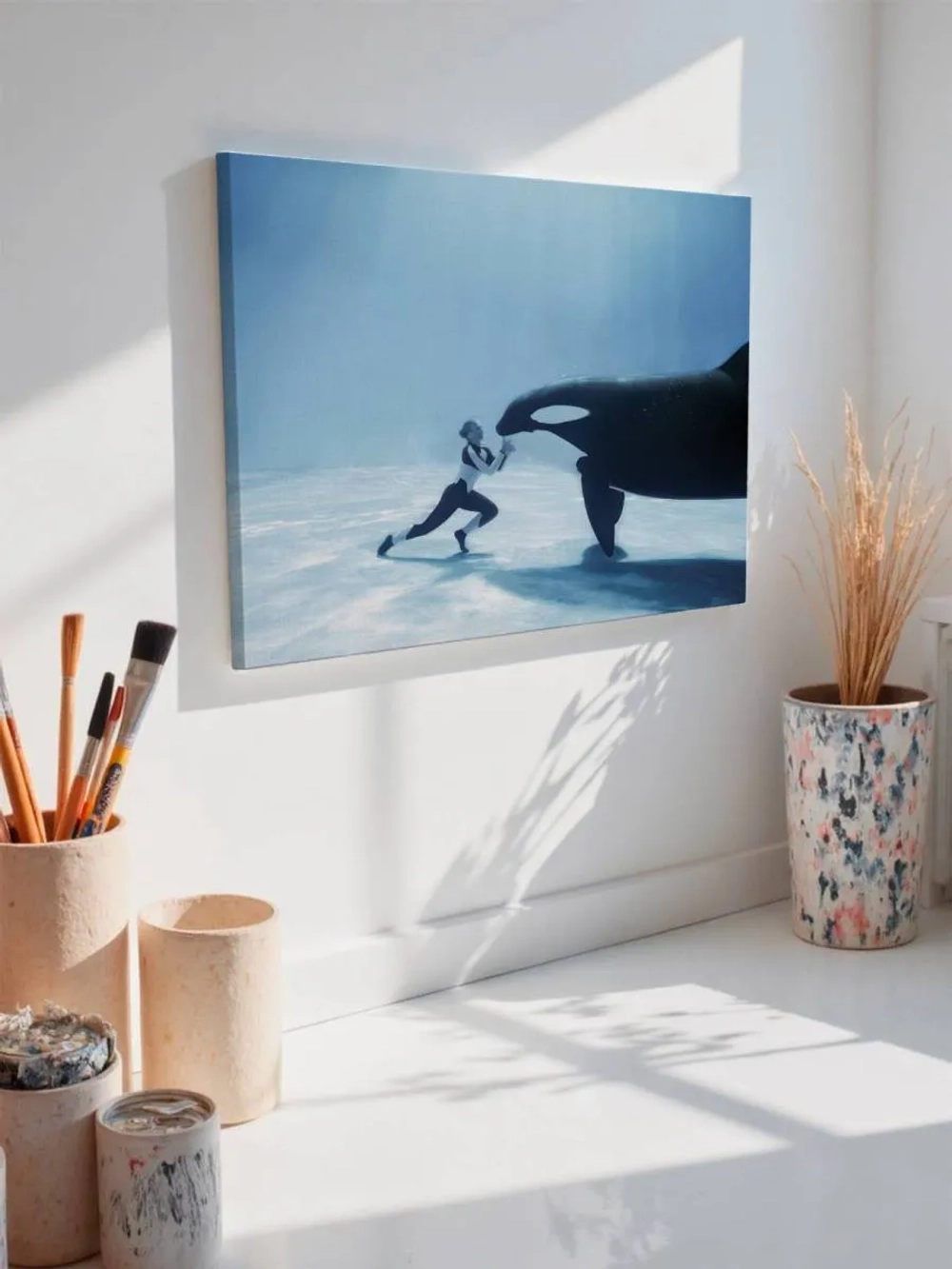 Картина на стену 40 X 50 Касатка и девушка