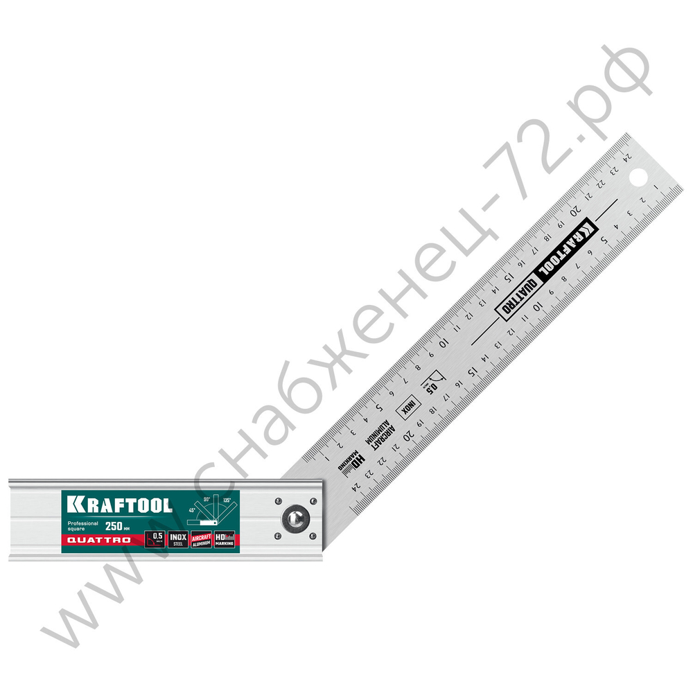KRAFTOOL QUATTRO, 250 мм, 4 положения, складной столярный угольник (3444)