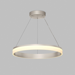 Подвесной светильник RING, ?600 мм, LED, 38Вт, 3000К, алюминий+акрил, сатин. никель