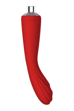 Красный двойной стимулятор Georgia - вибратор и вакуумная помпа (Цвет: красный)