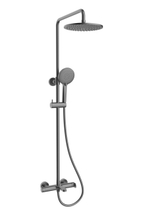 Душевая стойка Рондо (Rondo) VSFS-1R1GM с изливом, вороненая сталь