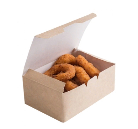 Коробка на вынос ECO FAST FOOD BOX S 115х75х45 мм крафт без печати