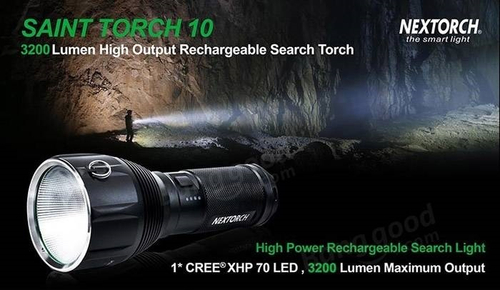 Фонарь Nextorch SAINT TORCH 10 поисковый, 3200 люмен